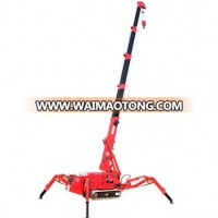 3 ton mini narrow spare electric crawler crane KB3.0 spider crane