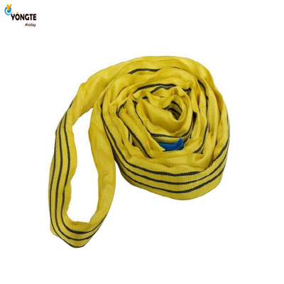 Round polyester webbing sling cargo lashing strap