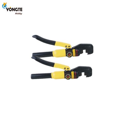 Integral hydraulic wire cutter cable crimping tools