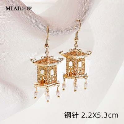 Chinese style 925 silver earrings